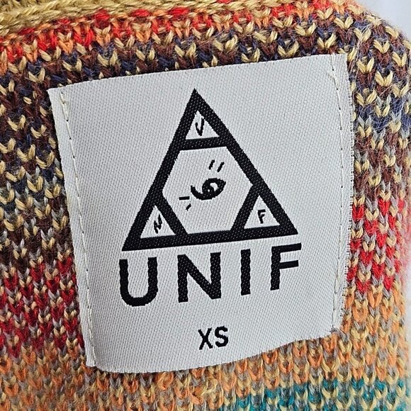 UNIF Southwestern Aztec Tribal Cardigan Sweater Women's XS Knit Open Boho Hippie - Picture 6 of 10